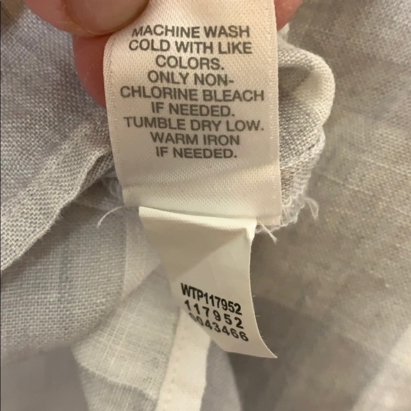 J. Jill Love‎ Linen Gray Buffalo Plaid Top - Picture 8 of 8